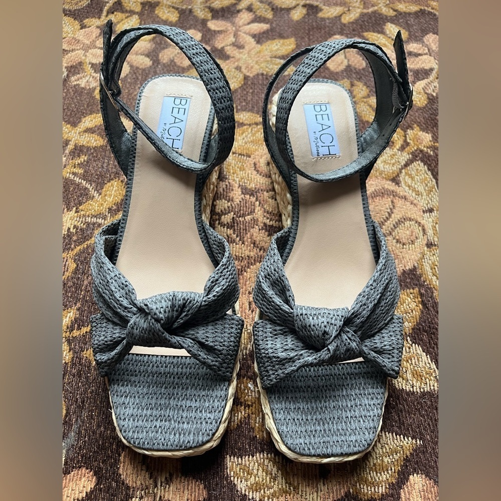 New! Beach by Matisse “Ibiza” Style Gray Woven Sandals various sizes - Picture 12 of 15